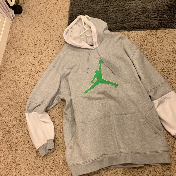 Jordan Other - Air. Jordan grey and neon alien green hoodie xxxl